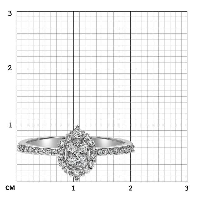Кольцо из белого золота с бриллиантами (059519)