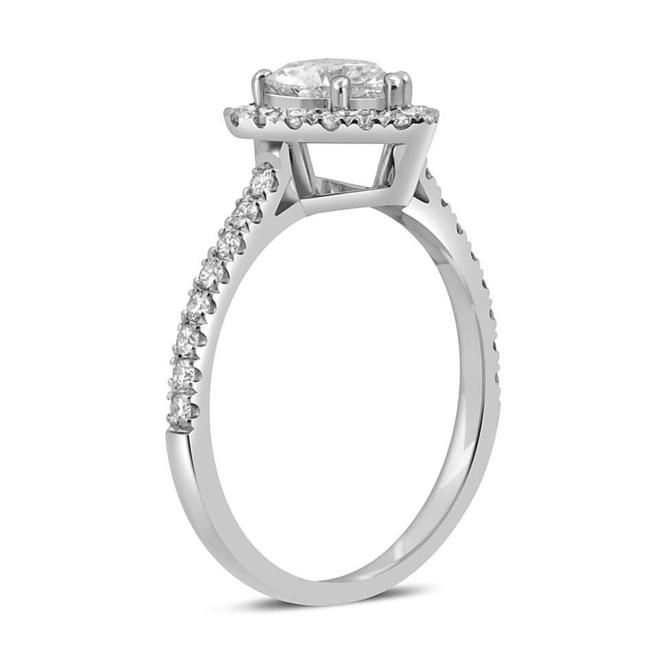 Помолвочное кольцо из белого золота с бриллиантами (050095)