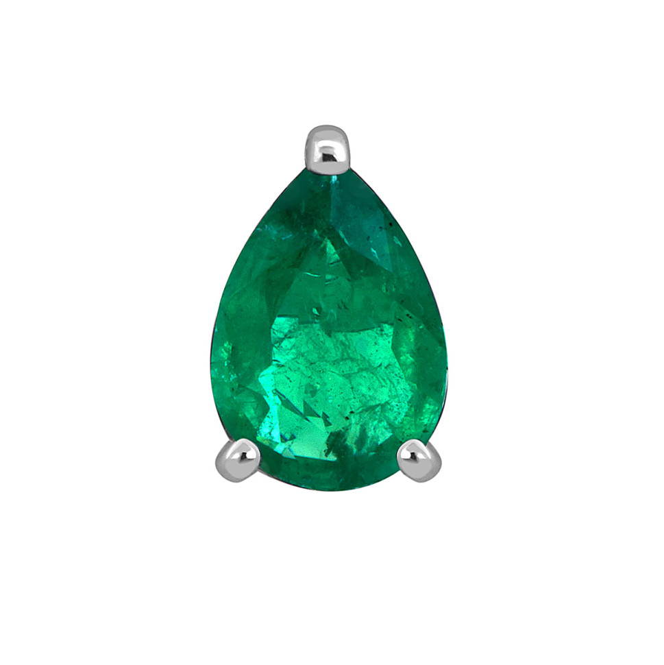 Кулон из платины с изумрудом (054370)