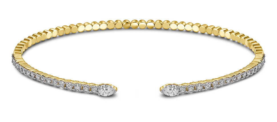 Браслет из жёлтого золота с бриллиантами (059898)