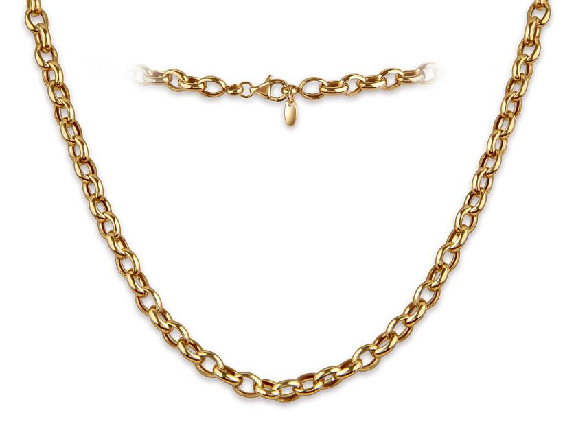 Цепь из жёлтого золота, плетение "Ролло" (057902)