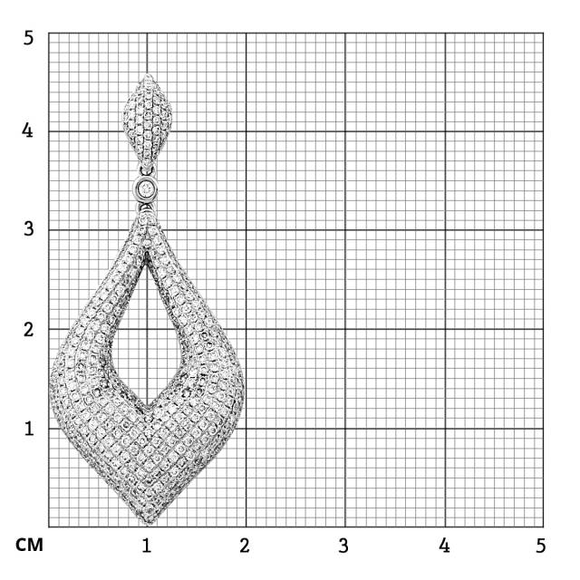 Кулон из белого золота с бриллиантами (046665)