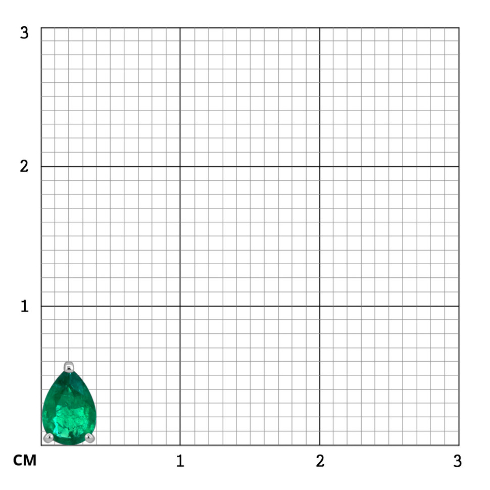 Кулон из платины с изумрудом (054369)