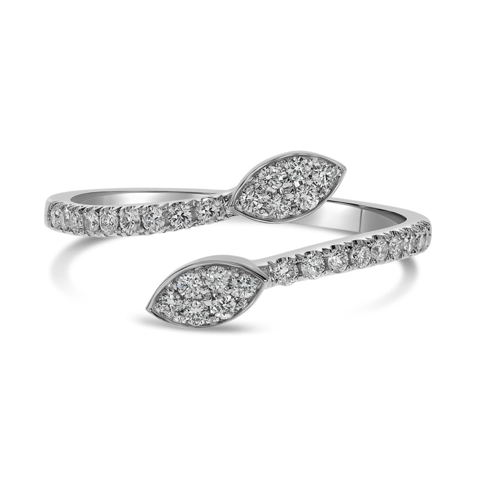 Кольцо из белого золота с бриллиантами (059502)