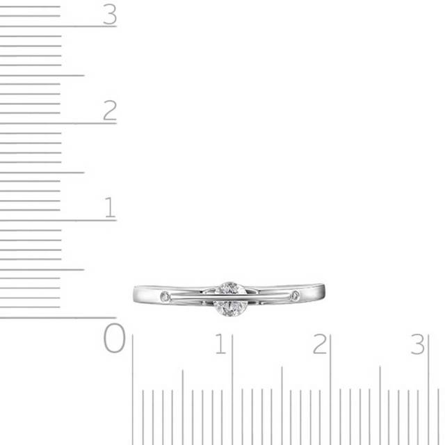 Помолвочное кольцо из белого золота "Танцующий бриллиант" (047773)