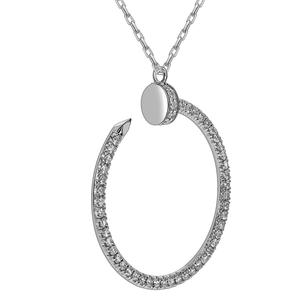 Колье из белого золота с бриллиантами (059963)