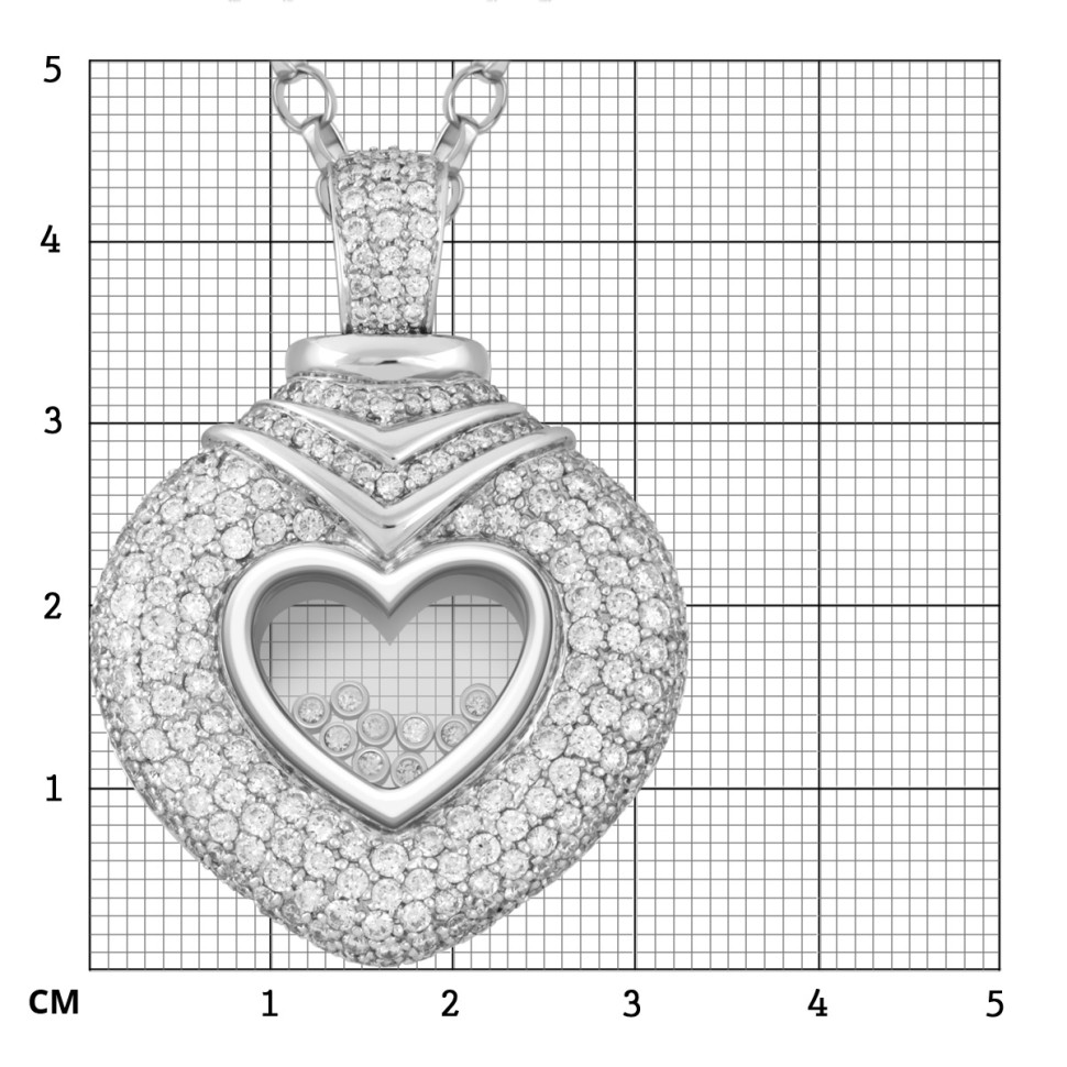 Эксклюзивное колье из белого золота с бриллиантами 