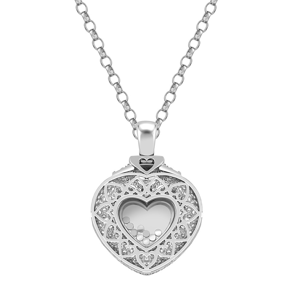 Эксклюзивное колье из белого золота с бриллиантами 