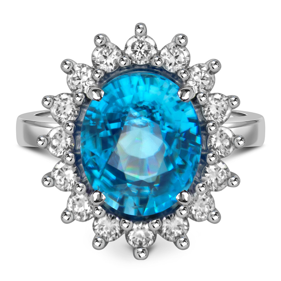 Кольцо из белого золота с бриллиантами и старлитом (059497)