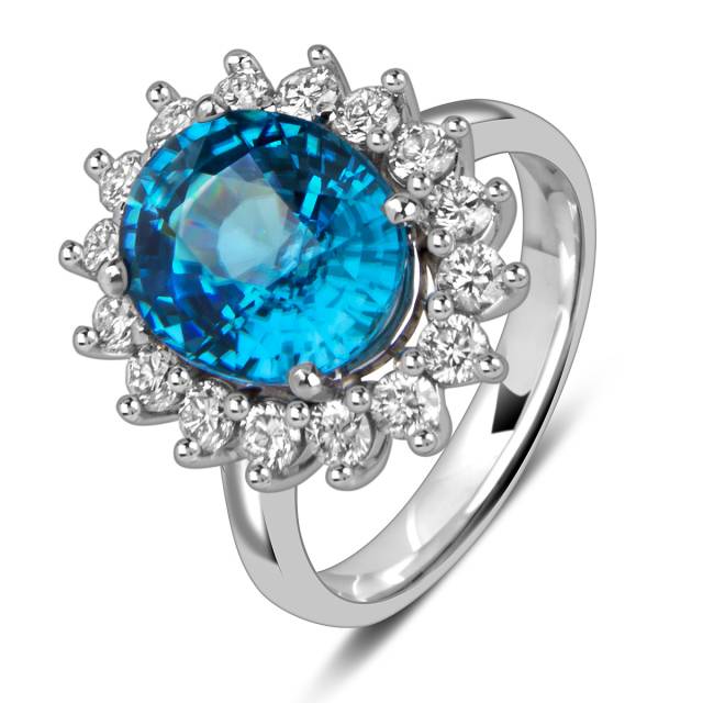 Кольцо из белого золота с бриллиантами и старлитом (059497)