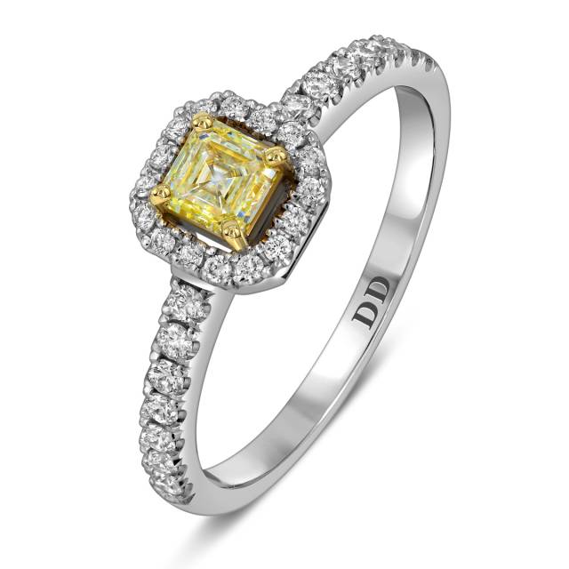 Помолвочное кольцо из белого золота с бриллиантами (062825)