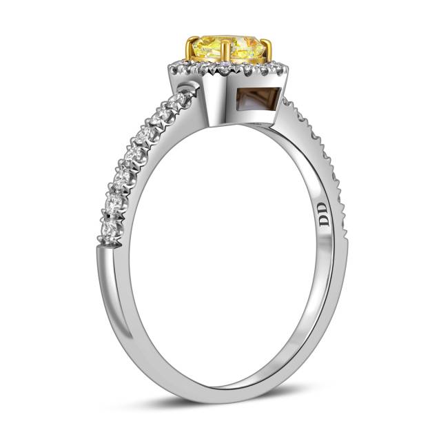 Помолвочное кольцо из белого золота с бриллиантами (062825)