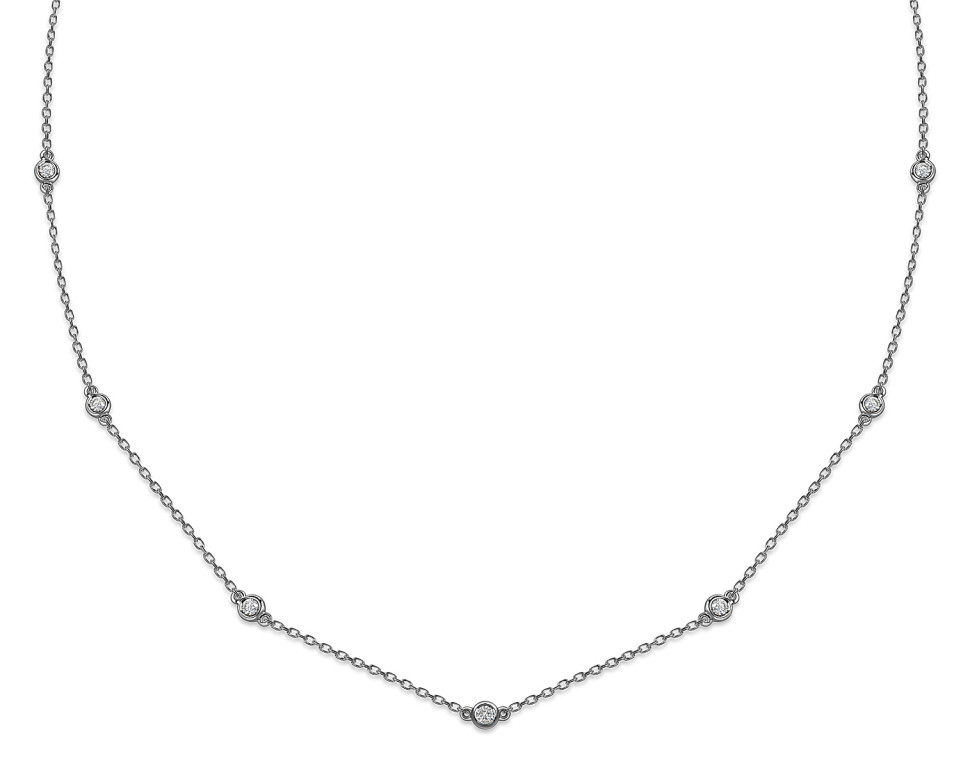 Колье из белого золота с бриллиантами (059150)