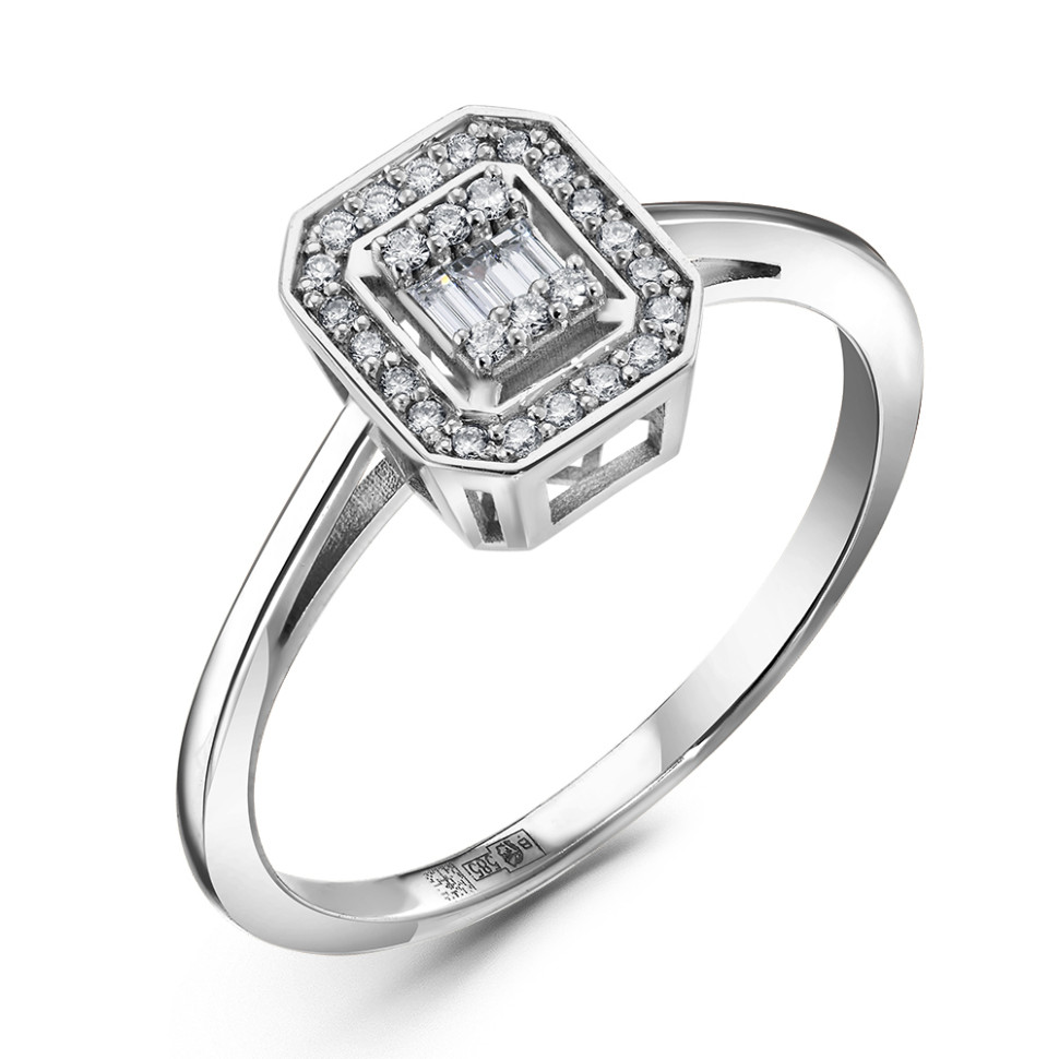 Кольцо из белого золота с бриллиантами (060867)