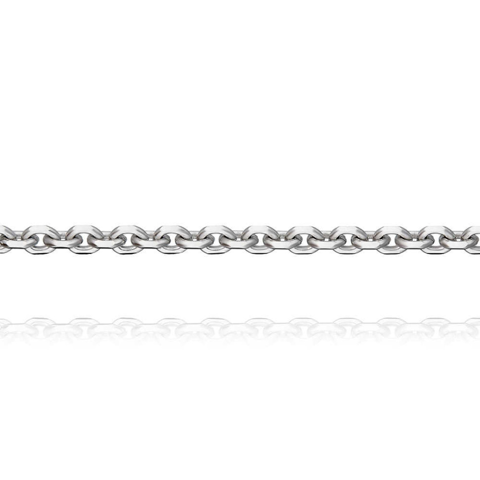 Цепь из белого золота, плетение Якорное (029465)