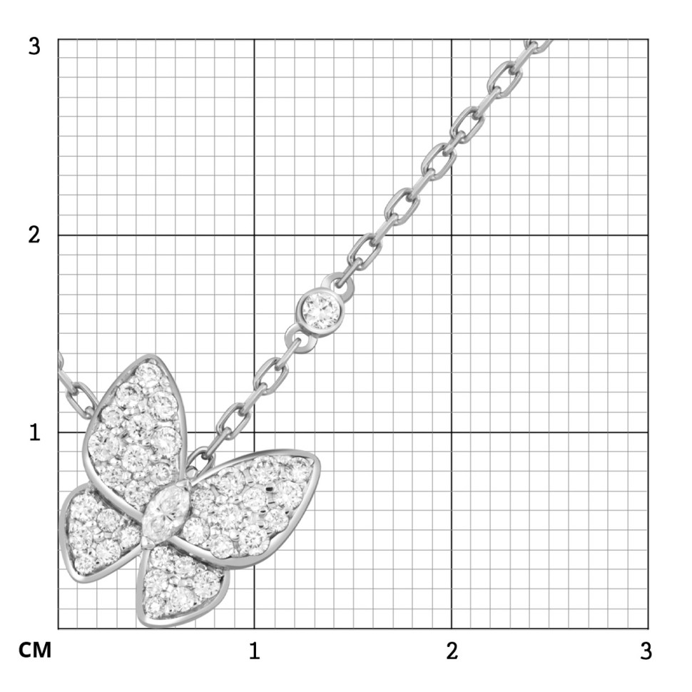 Колье из белого золота с бриллиантами 