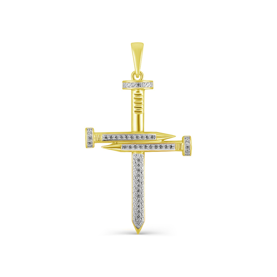 Кулон из жёлтого золота с бриллиантами (059870)