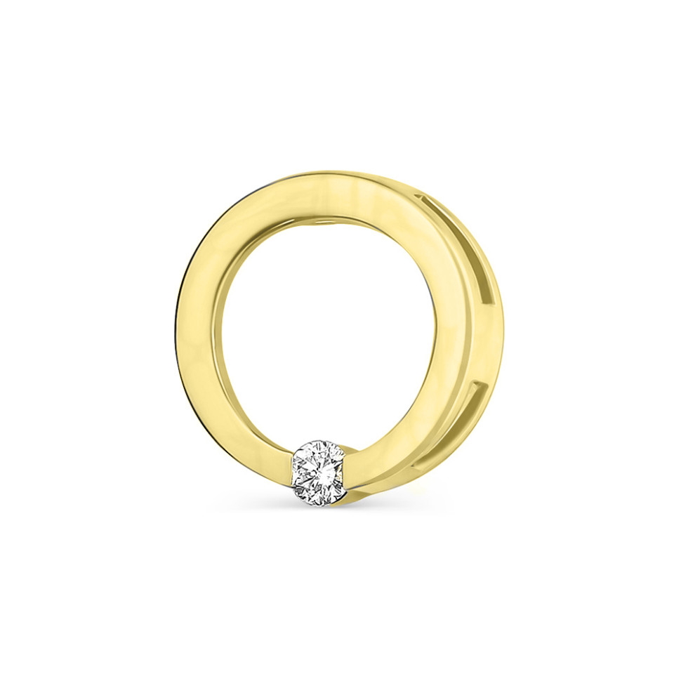 Кулон из жёлтого золота с бриллиантом (060930)