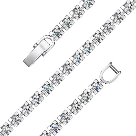 Браслет из белого золота с бриллиантами (053668)