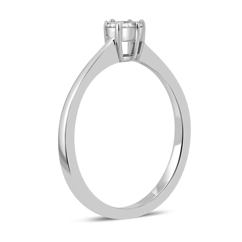 Кольцо из белого золота с бриллиантами (049069)