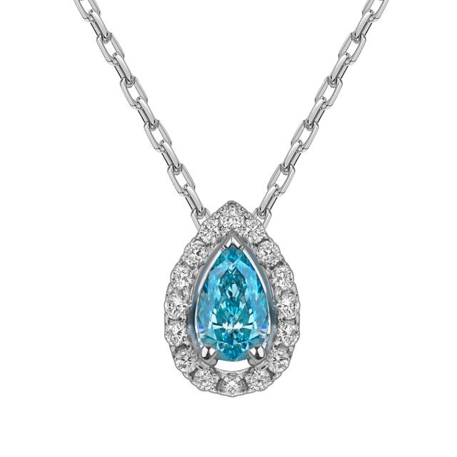 Колье из белого золота с бриллиантами (060182)