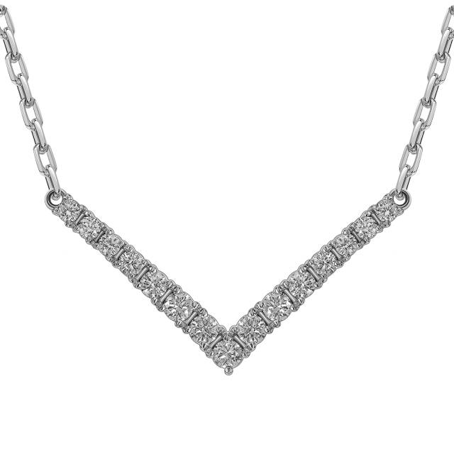 Колье из белого золота с бриллиантами (060980)