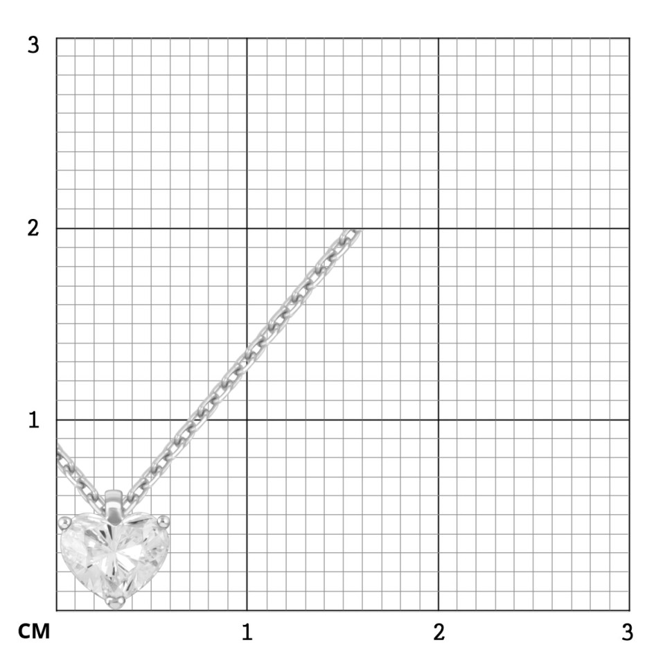 Колье из белого золота с бриллиантом 