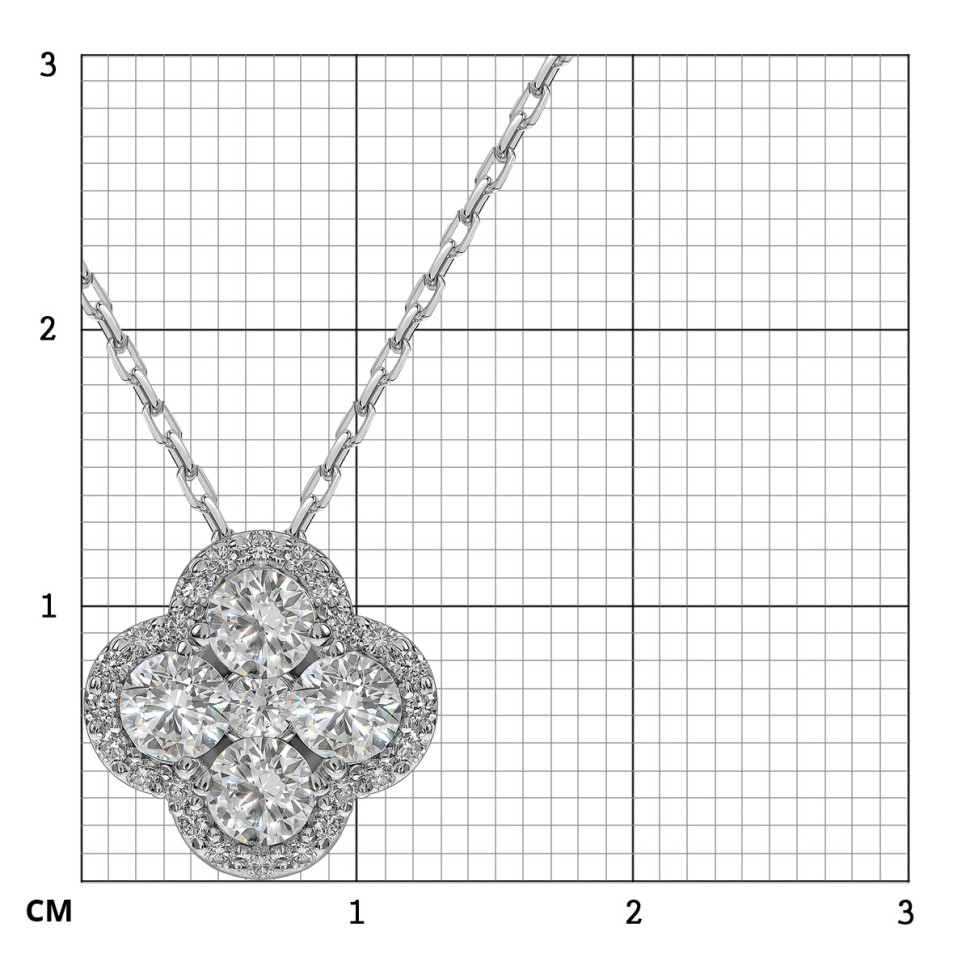 Колье из белого золота с бриллиантами (062617)