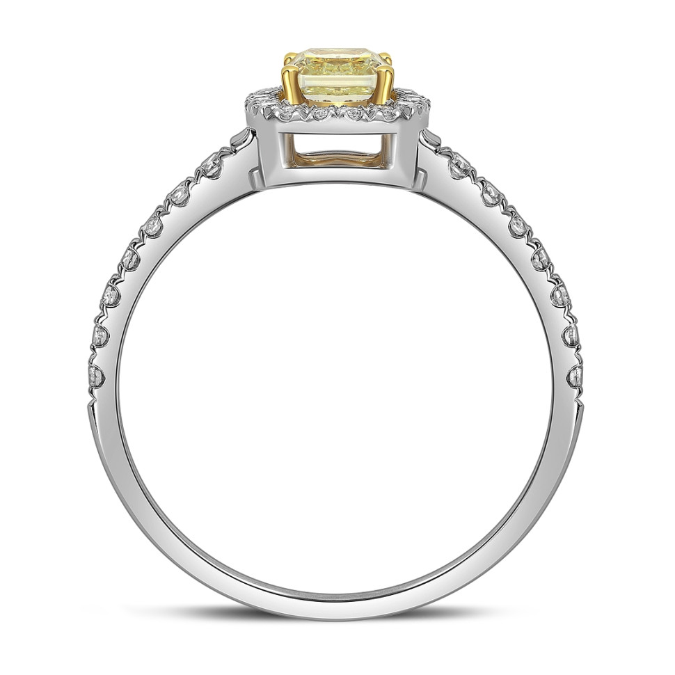 Помолвочное кольцо из белого золота с бриллиантами (062637)