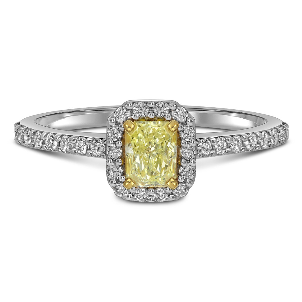 Кольцо из белого золота с бриллиантами (058524)