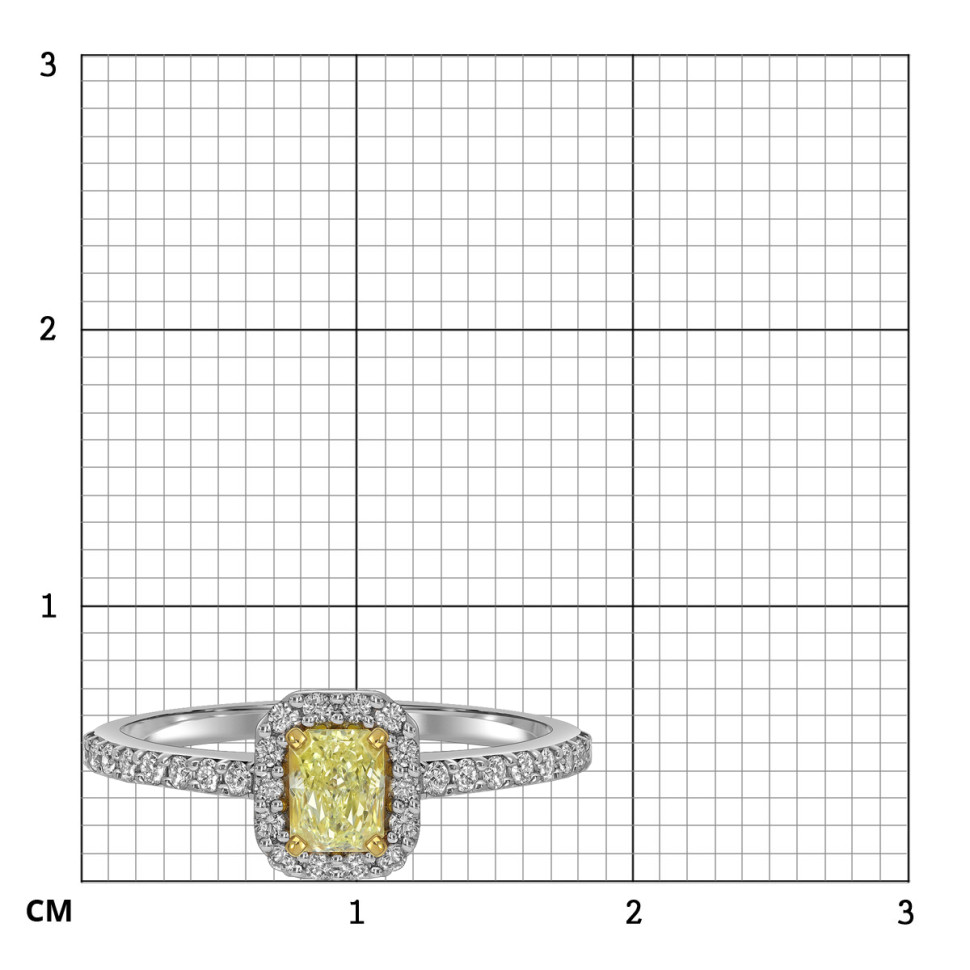 Кольцо из белого золота с бриллиантами (058524)