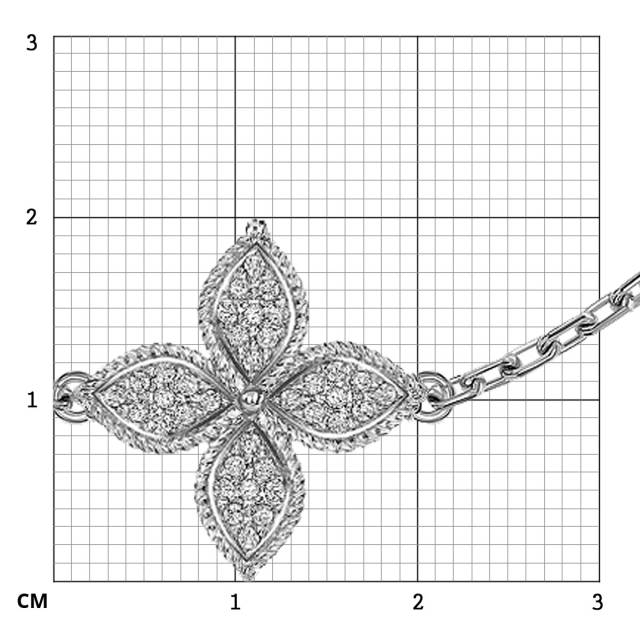 Браслет из белого золота с бриллиантами (061472)