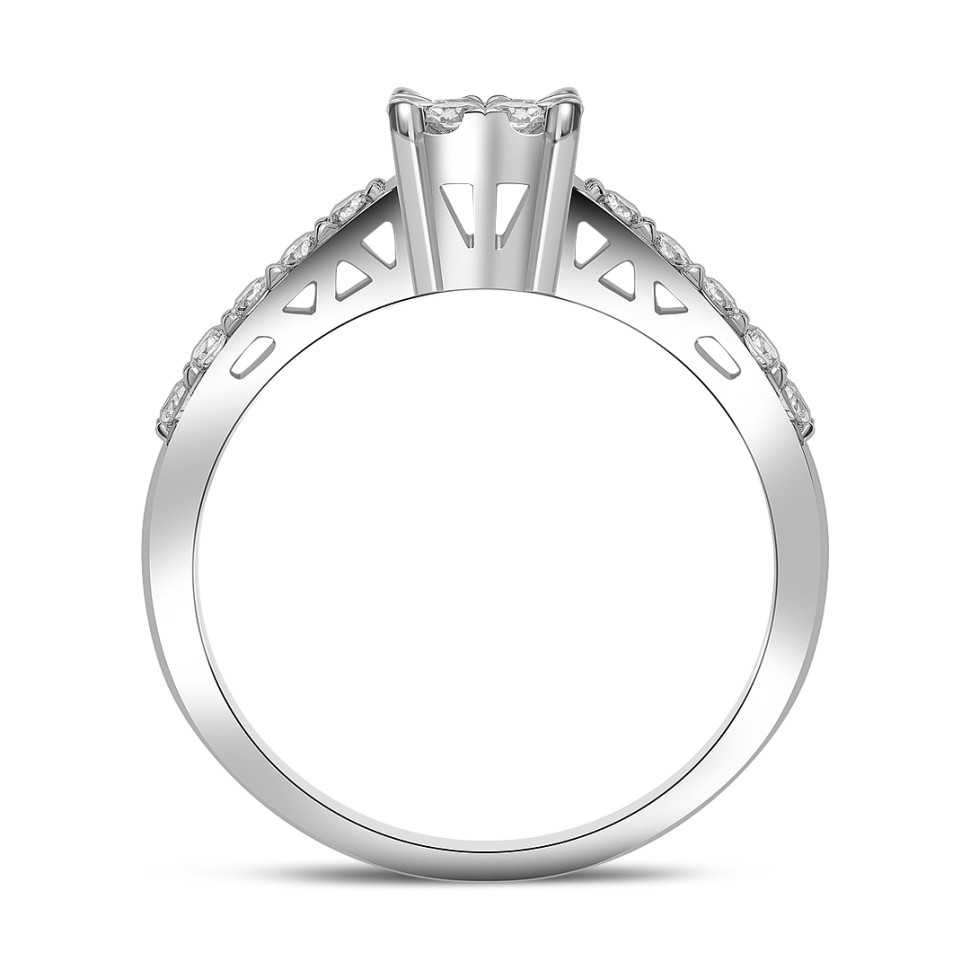 Кольцо из белого золота с бриллиантами (039597)