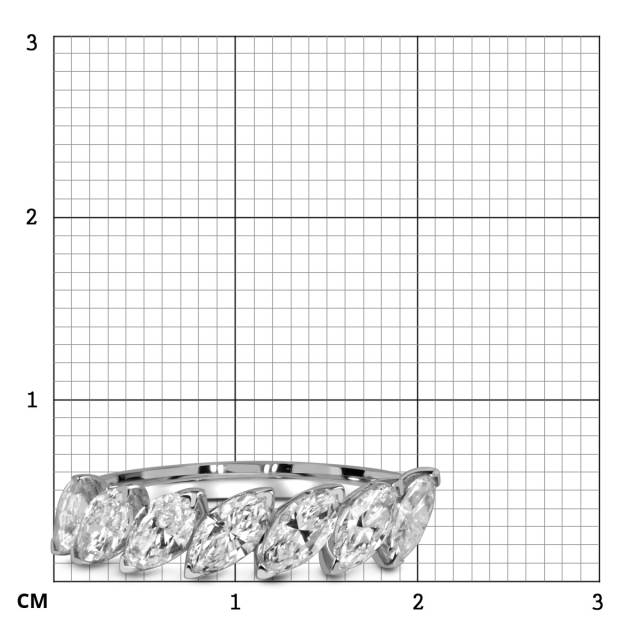 Кольцо из белого золота с бриллиантами (061401)