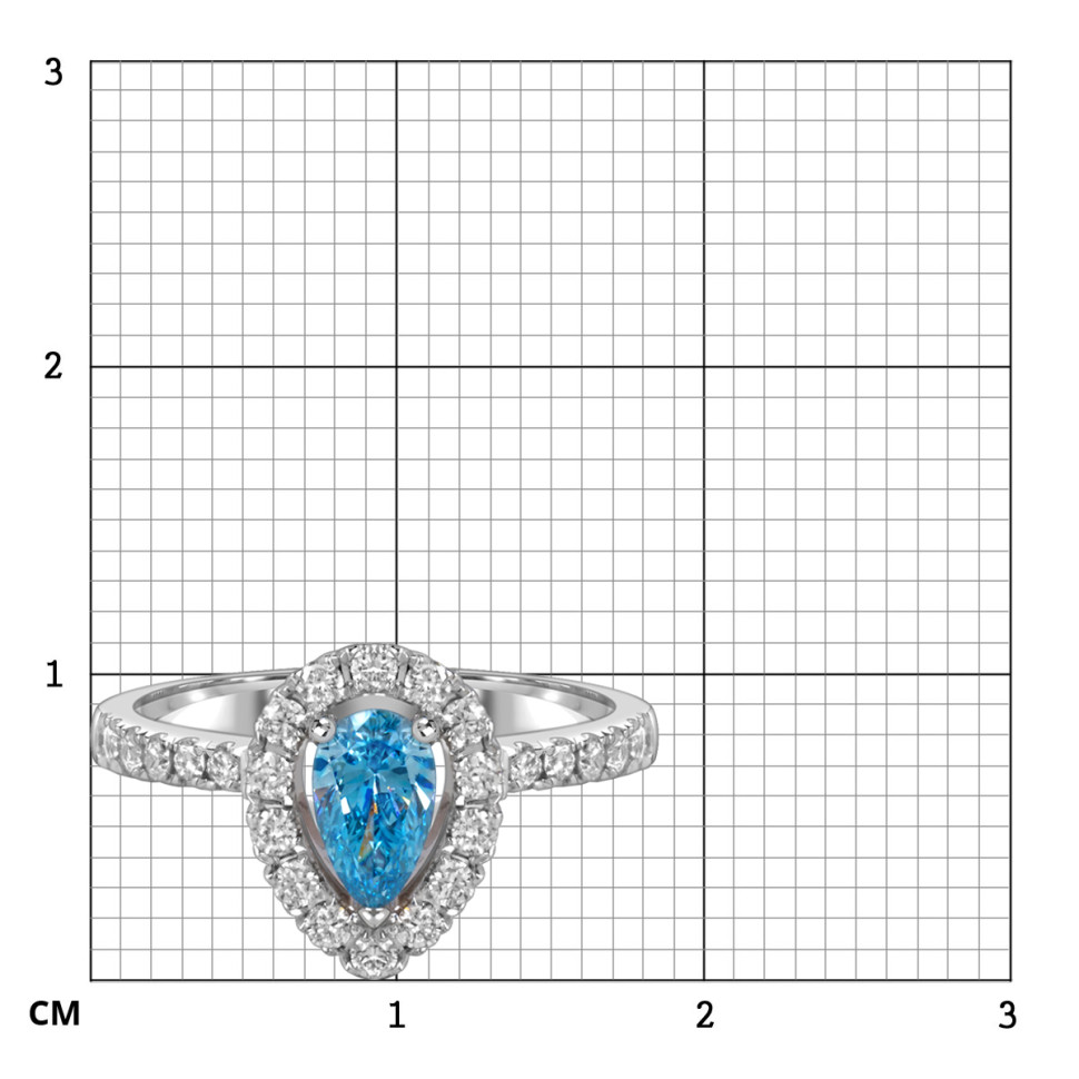 Кольцо из белого золота с бриллиантами (060185)