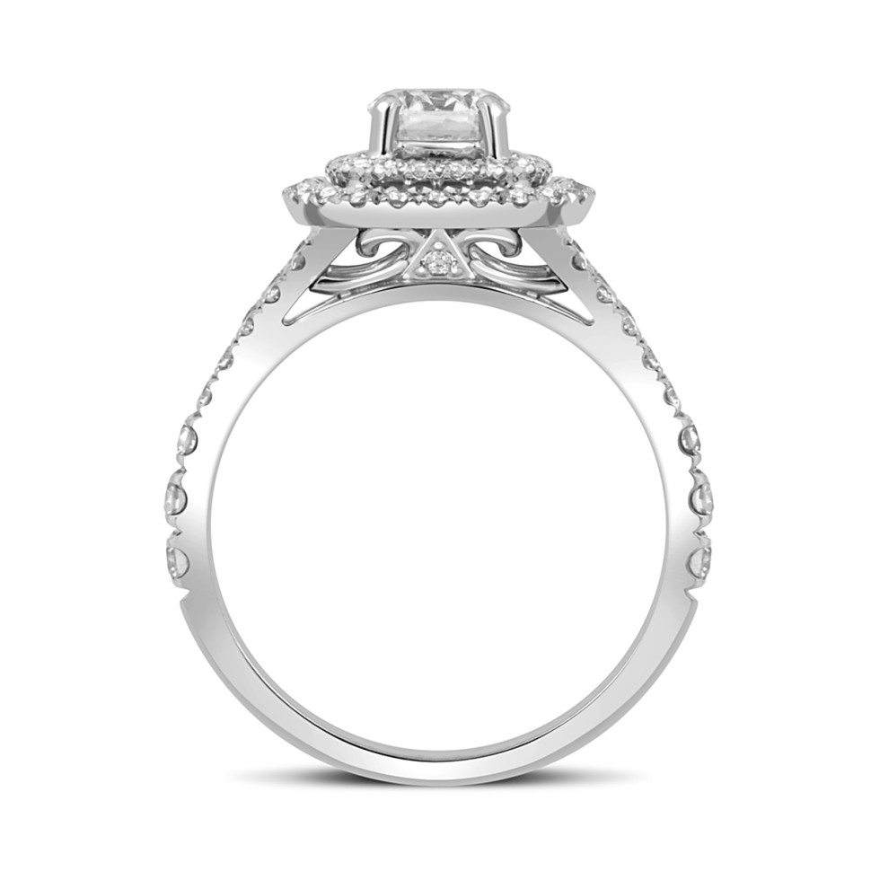 Помолвочное кольцо из белого золота с бриллиантами (046805)