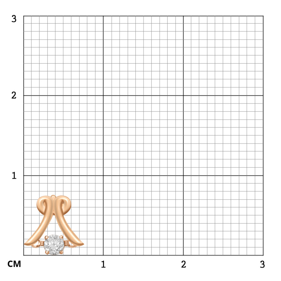 Кулон из красного золота с 