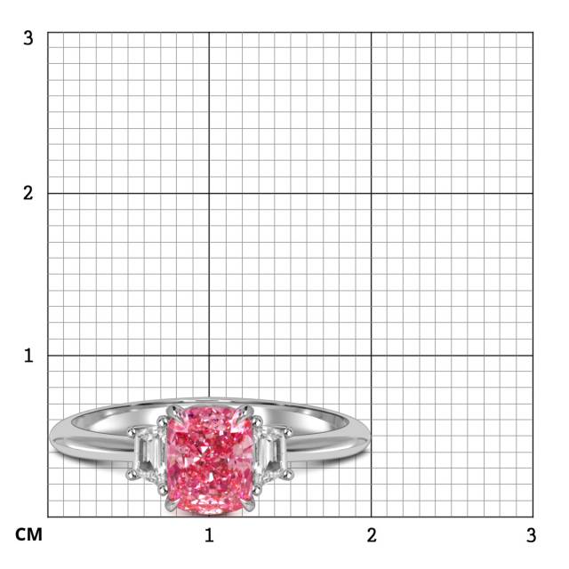 Помолвочное кольцо из белого золота с розовым бриллиантом (060206)