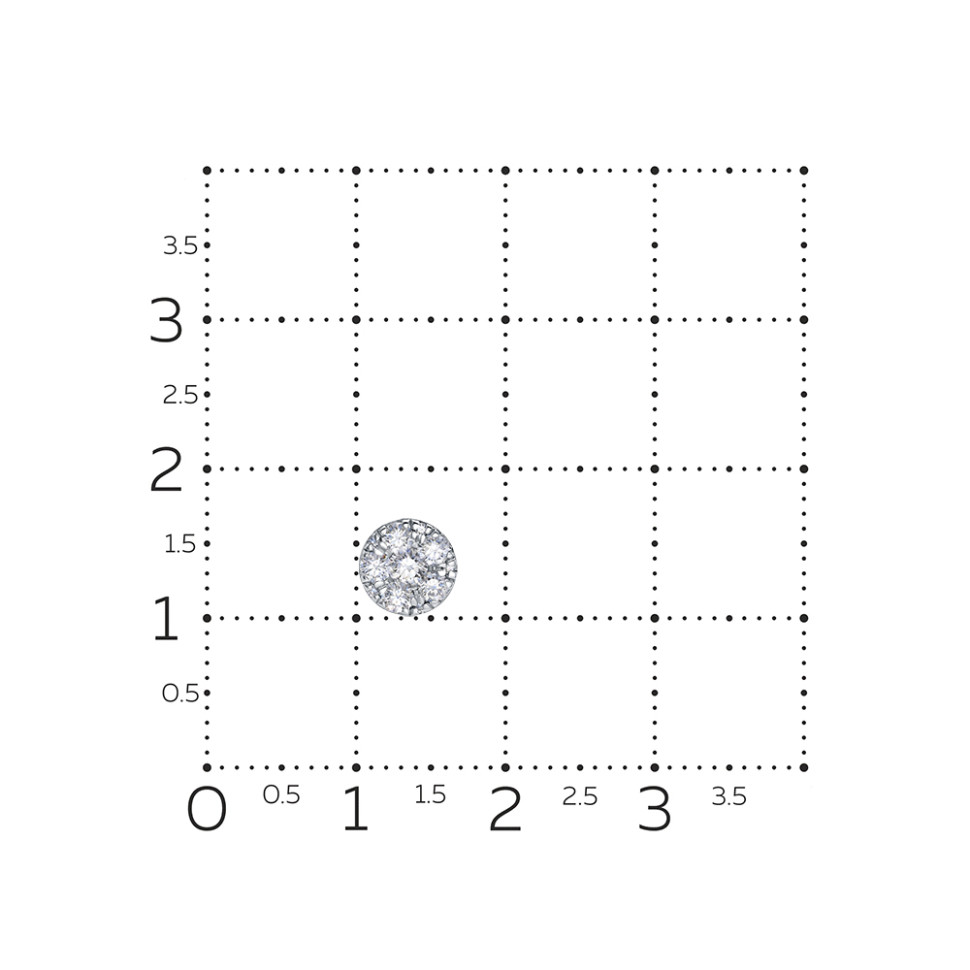 Кулон из белого золота с бриллиантами (058858)