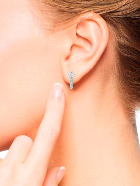 Серьги из платины с бриллиантами (045761)