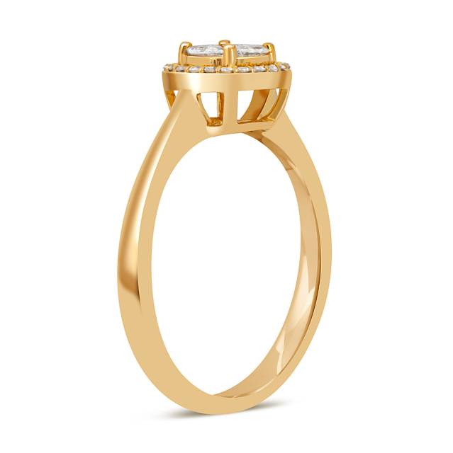 Кольцо из жёлтого золота с бриллиантами (048441)