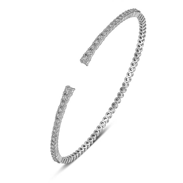 Браслет из белого золота с бриллиантами (055670)