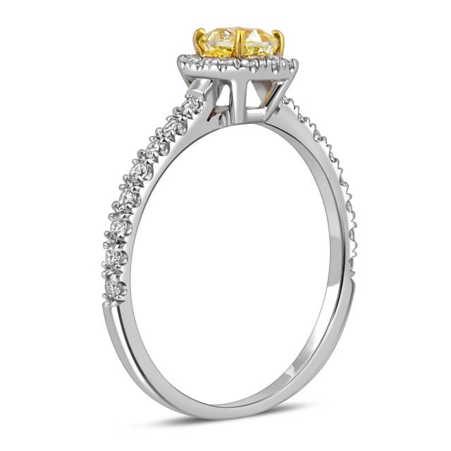 Помолвочное кольцо из белого золота с бриллиантами (058522)