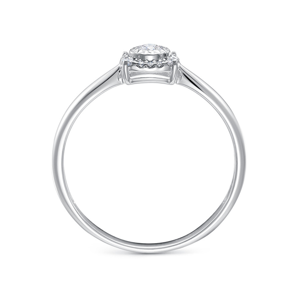 Кольцо из белого золота с бриллиантами (062507)