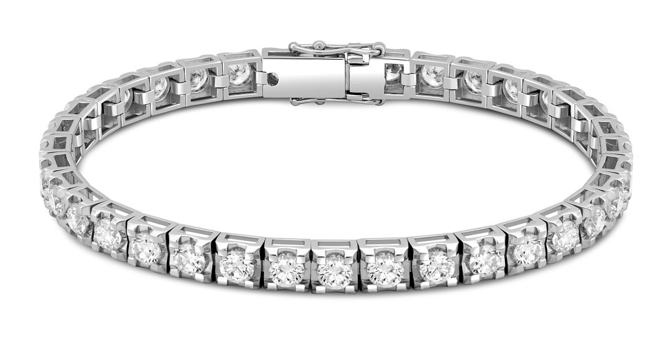 Браслет из белого золота с бриллиантами 