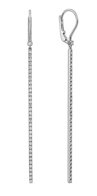 Серьги из белого золота с бриллиантами "Crivelli" (049094)