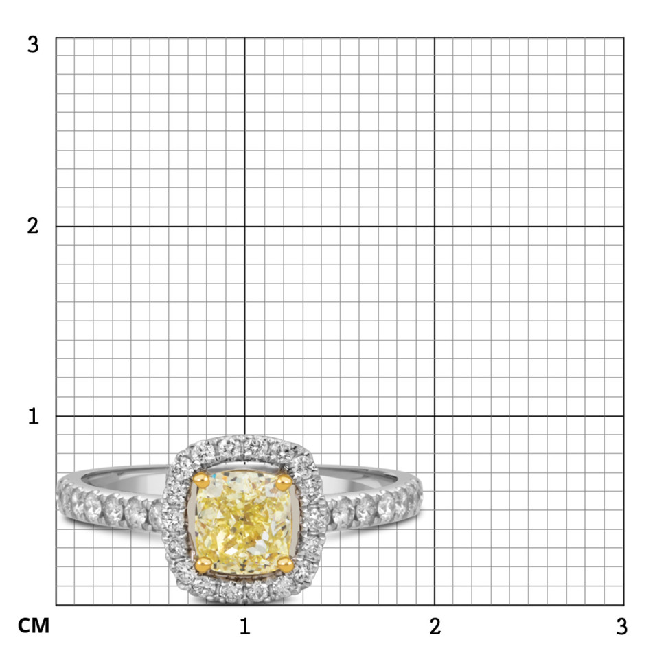 Помолвочное кольцо из белого золота с бриллиантами (052531)