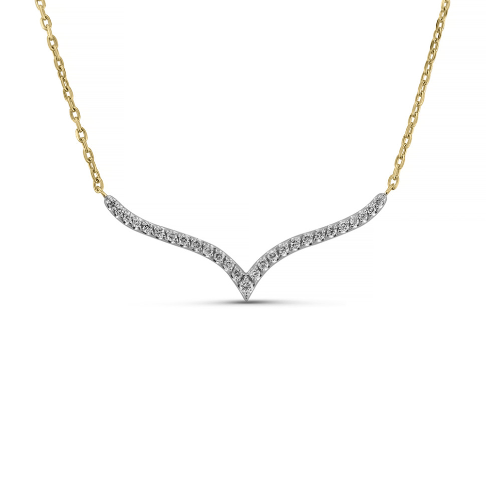 Колье из жёлтого золота с бриллиантами (063799)