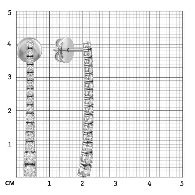 Серьги из белого золота с бриллиантами "Crivelli" (048942)