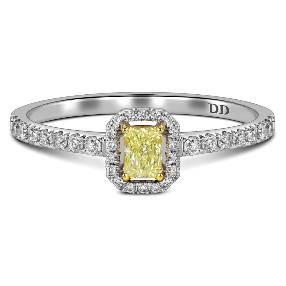 Кольцо из белого золота с бриллиантами (062764)